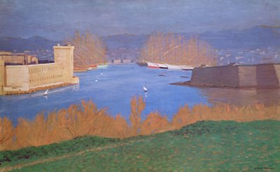 El puerto de Marsella, 1901 de Felix Edouard Vallotton